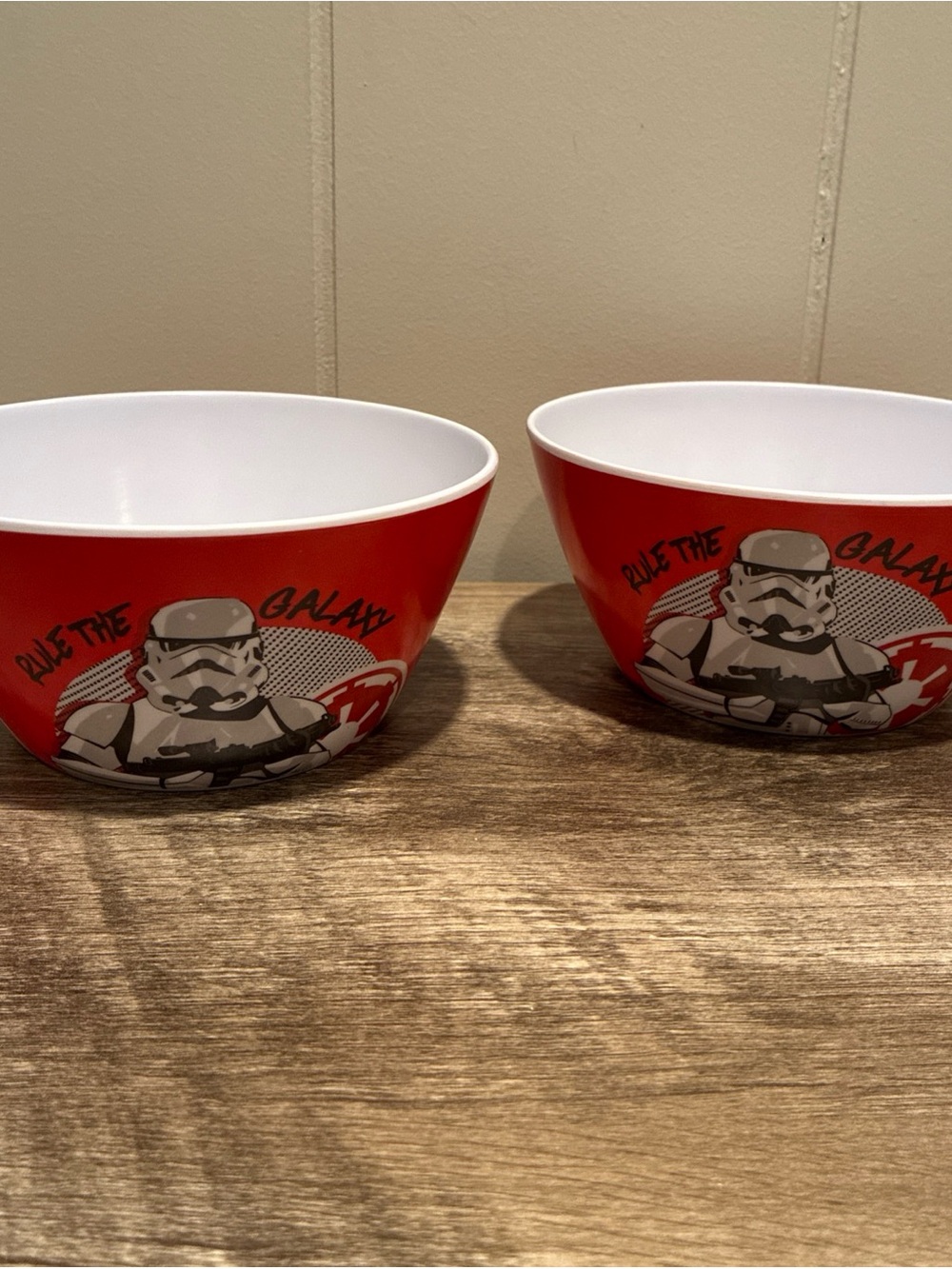 Disney Star Wars Stormtrooper Red Cereal Bowls Set Of 2 BPA Free NEW 2026